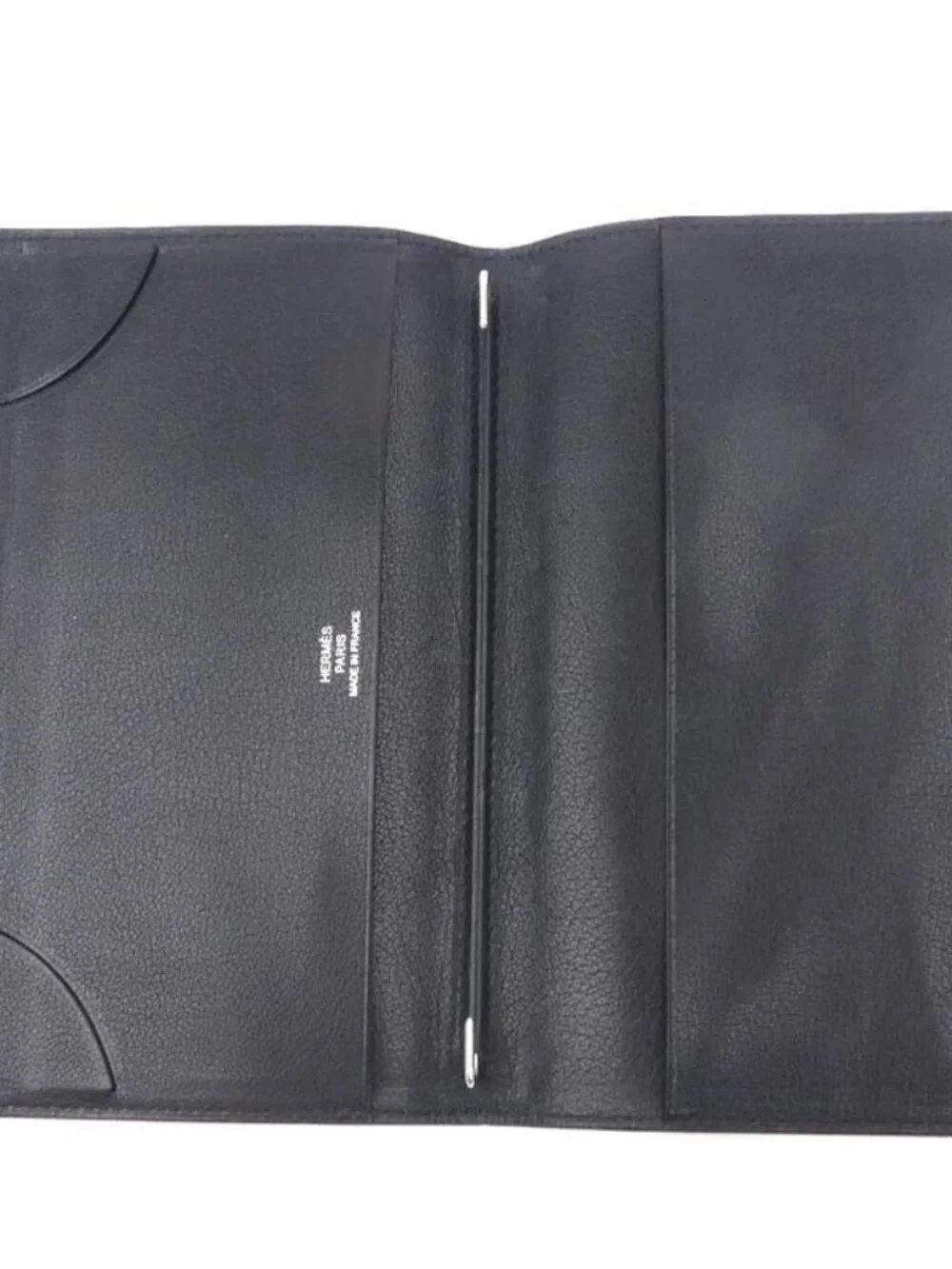 Hermes Notebook Cover Leather Black